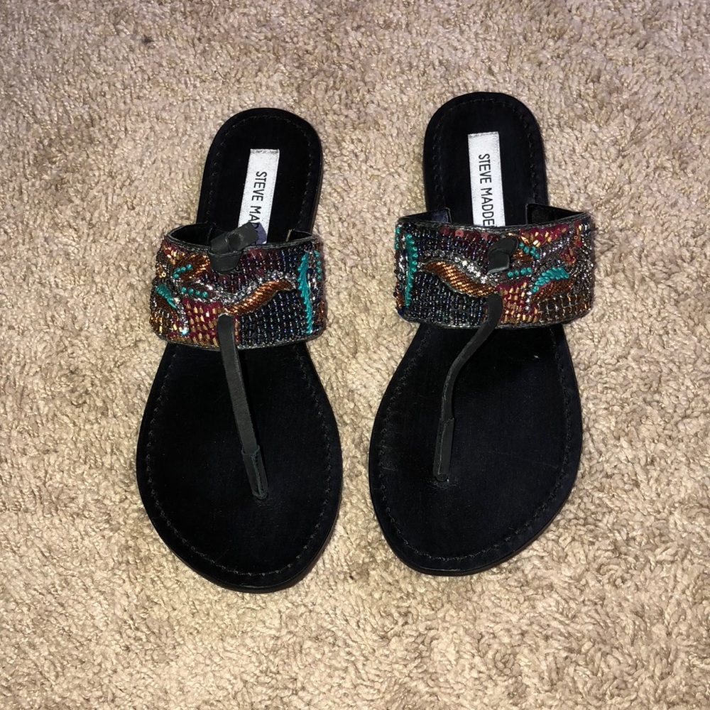 NWOT Steve Madden Beaded Sandals